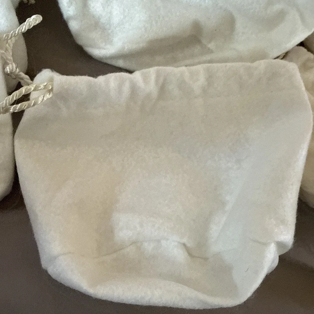 25 Vintage Jewelry Pouches Bulk Drawstring Bags Velvet Flannel Gift Storage Lot